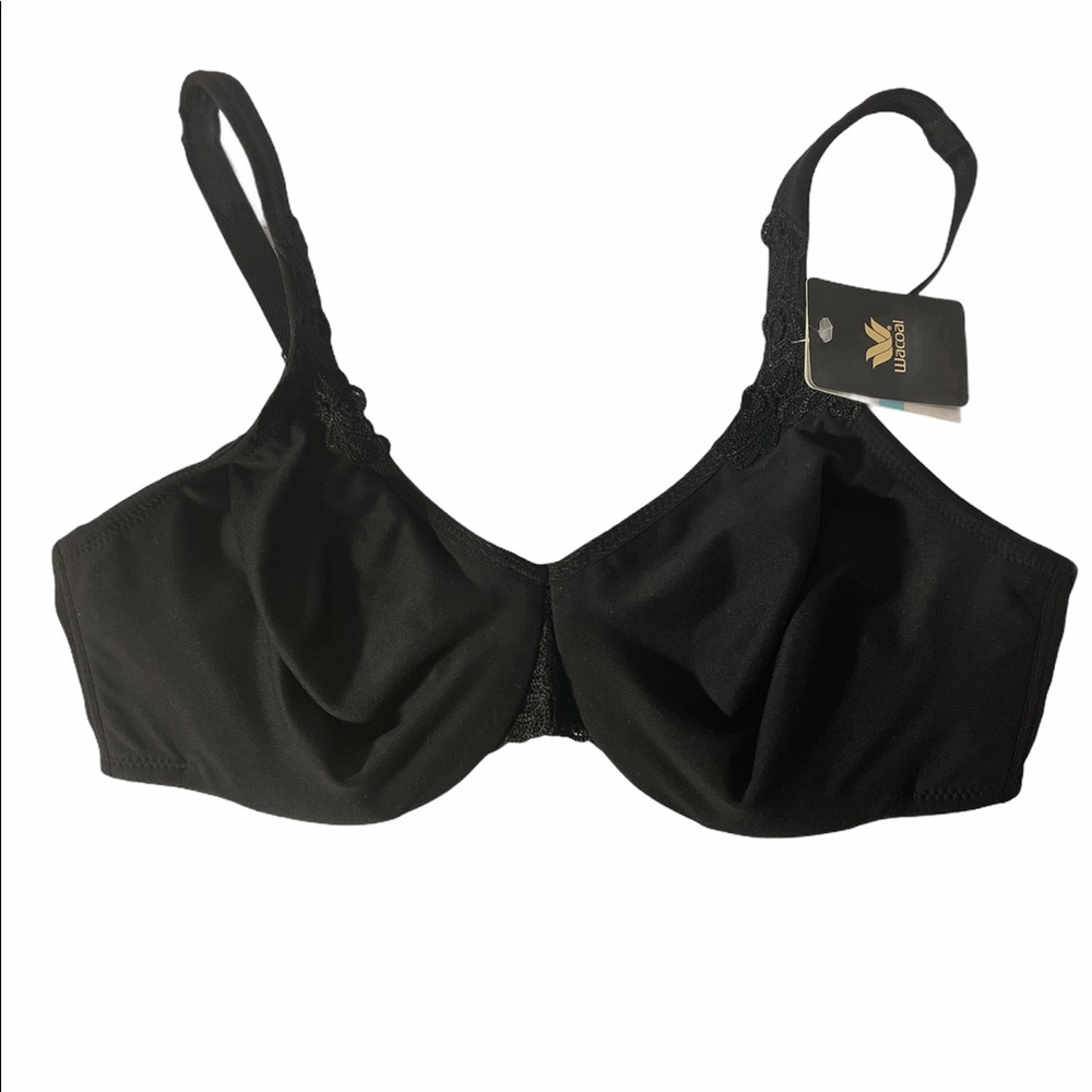 NWT Wacoal FullFigure Seamless Underwire Black Bra